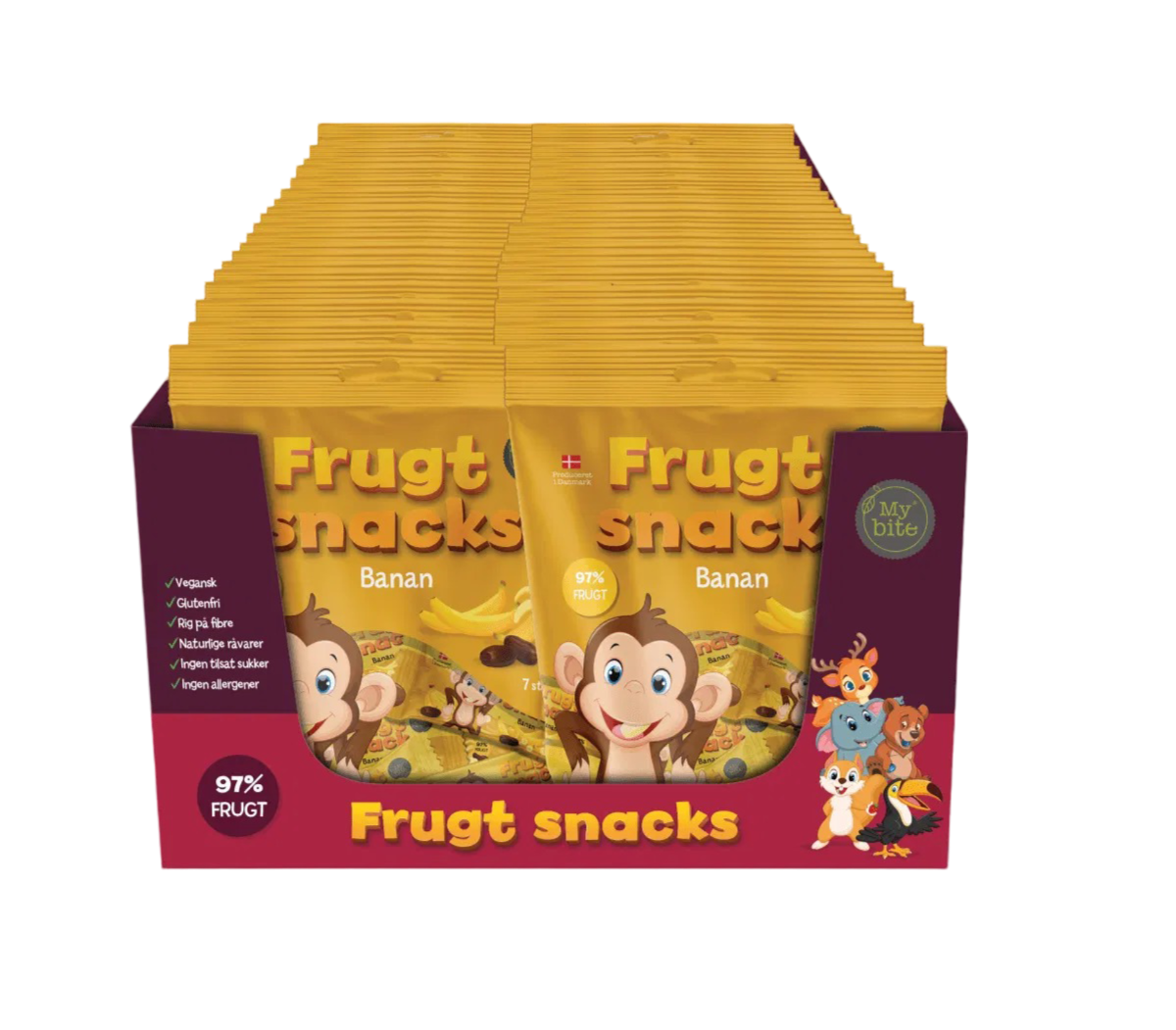 Frukt Snacks Mybite Banan 36 x 100 g